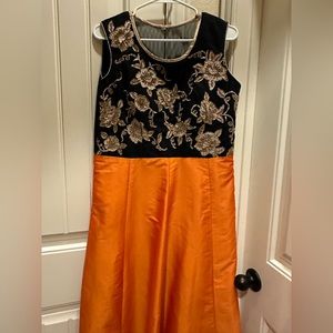 Really nice orange and black color Indian outfit